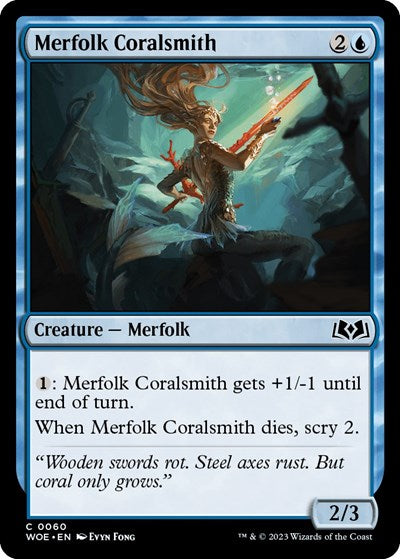Merfolk Coralsmith (Wilds of Eldraine) Light Play Foil