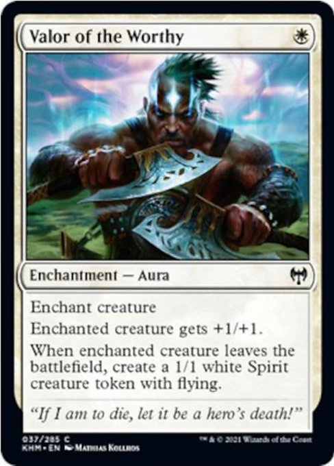 Valor of the Worthy (Kaldheim) Light Play Foil