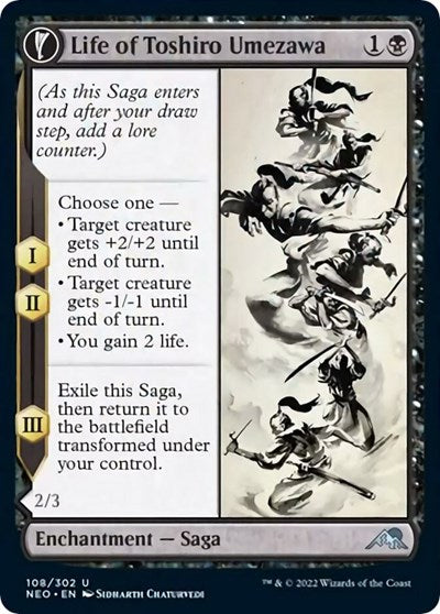 Life of Toshiro Umezawa (Kamigawa: Neon Dynasty) Light Play Foil