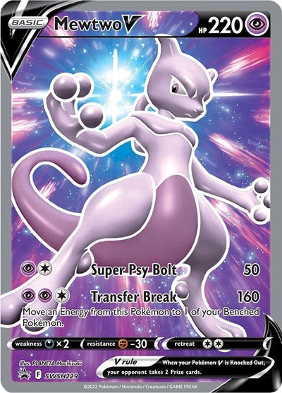 Mewtwo V - SWSH229 (SWSH: Sword & Shield Promo Cards) Light Play Holofoil