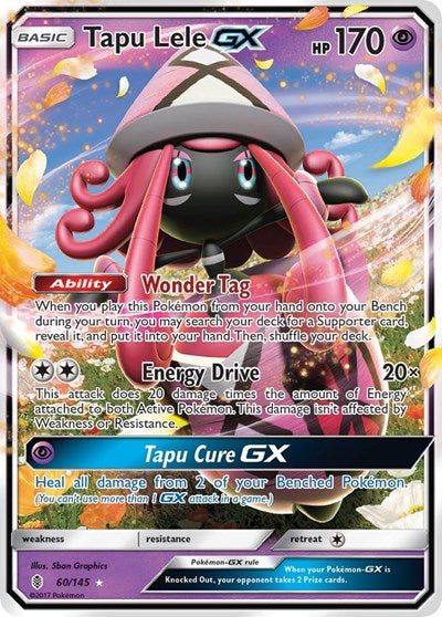 Tapu Lele GX (SM - Guardians Rising) Damaged / Poor Holofoil