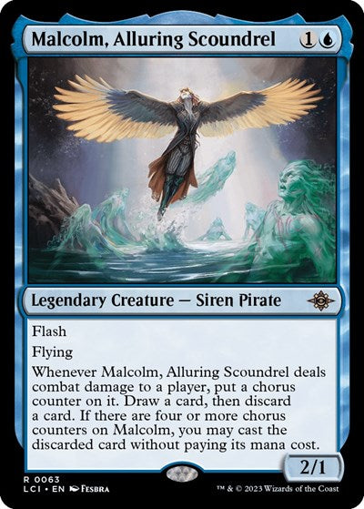 Malcolm, Alluring Scoundrel (The Lost Caverns of Ixalan) Light Play