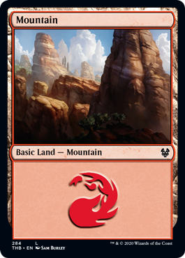Mountain (284) (Theros Beyond Death) Light Play