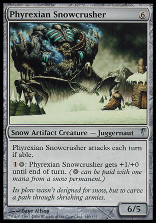 Phyrexian Snowcrusher (Coldsnap) Medium Play