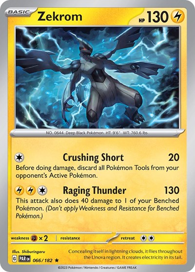 Zekrom (Scarlet and Violet: Paradox Rift) Light Play Holofoil