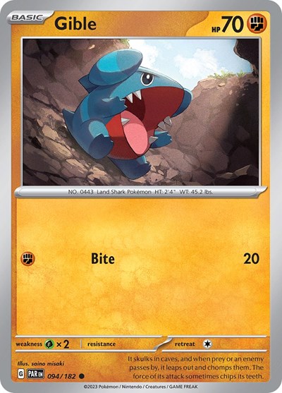 Gible (Scarlet and Violet: Paradox Rift) Light Play