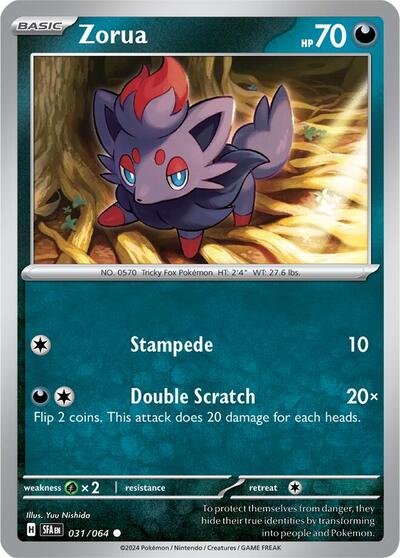 Zorua - 031 (SV: Shrouded Fable) Light Play Reverse Holofoil