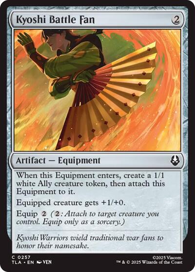 Kyoshi Battle Fan (Avatar: The Last Airbender) Light Play Foil