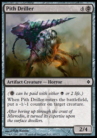 Pith Driller (New Phyrexia) Light Play Foil