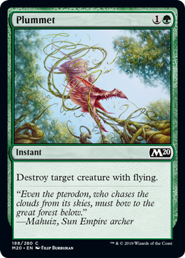 Plummet (Magic 2020 Core Set) Light Play