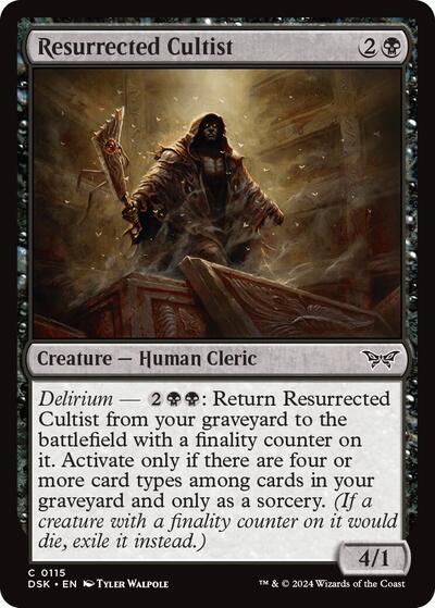 Resurrected Cultist (Duskmourn: House of Horror) Light Play Foil