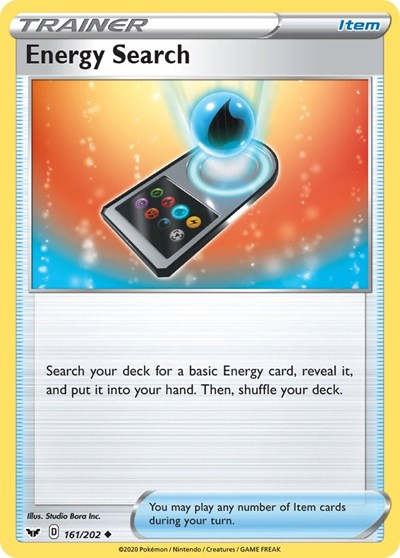 Energy Search (SWSH01: Sword & Shield Base Set) Light Play