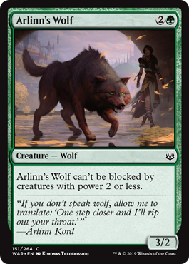 Arlinn's Wolf (War of the Spark) Light Play Foil