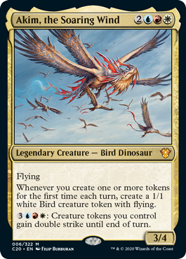 Akim, the Soaring Wind (Commander 2020 Ikoria) Light Play Foil