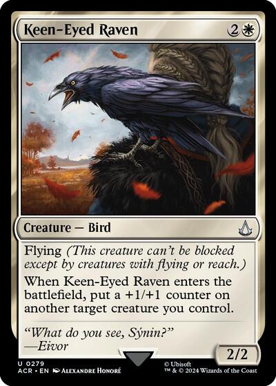 Keen-Eyed Raven (Universes Beyond: Assassin's Creed) Light Play