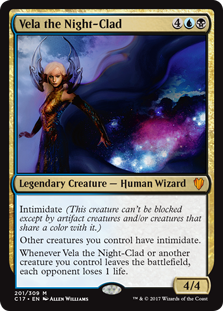 Vela the Night-Clad (Commander 2017) Light Play