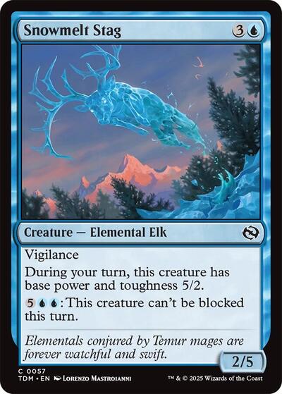 Snowmelt Stag (Tarkir: Dragonstorm) Light Play Foil