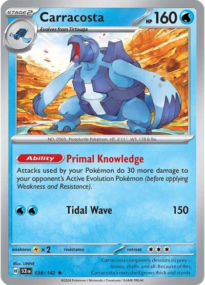 Carracosta (SV07: Stellar Crown) Light Play Reverse Holofoil