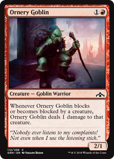 Ornery Goblin (Guilds of Ravnica) Light Play