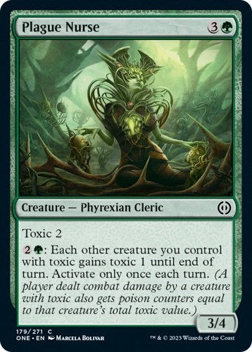 Plague Nurse (Phyrexia: All Will Be One) Light Play Foil