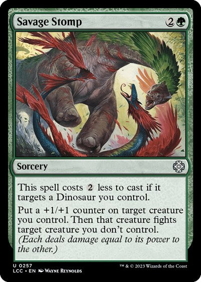 Savage Stomp (Commander: The Lost Caverns of Ixalan) Light Play