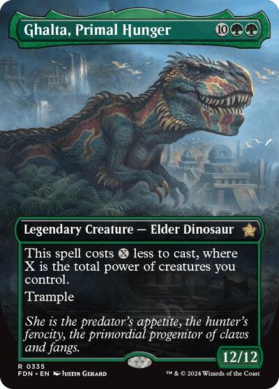 Ghalta, Primal Hunger (Borderless) (Foundations) Light Play Foil