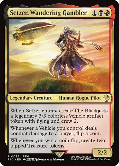 Setzer, Wandering Gambler (Commander: FINAL FANTASY) Light Play