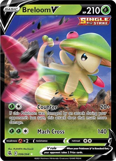 Breloom V (SWSH08: Fusion Strike) Light Play Holofoil