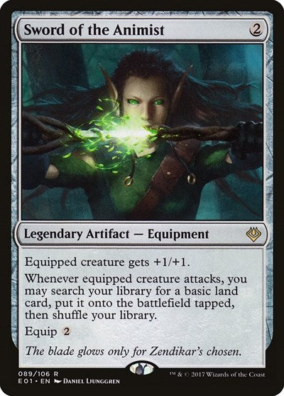Sword of the Animist (Archenemy: Nicol Bolas) Light Play
