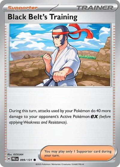 Black Belt's Training - 099 (SV: Prismatic Evolutions) Light Play Reverse Holofoil