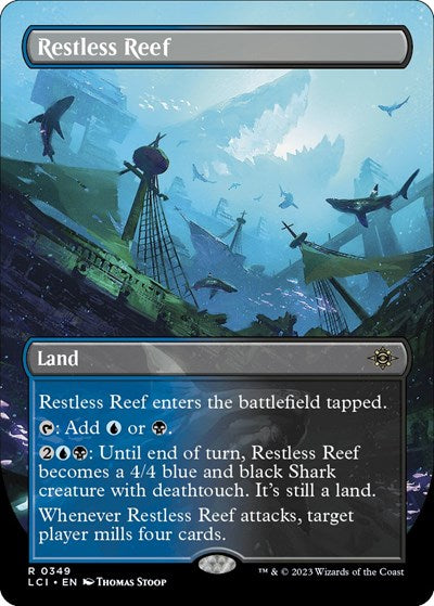 Restless Reef (Borderless) (The Lost Caverns of Ixalan) Light Play