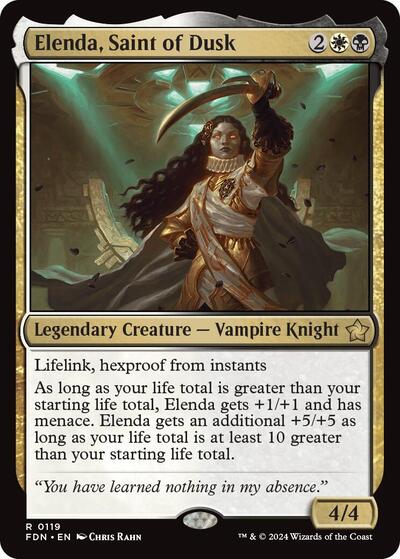 Elenda, Saint of Dusk (Foundations) Light Play Foil