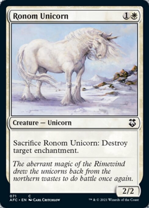 Ronom Unicorn (Commander 2021 Forgotten Realms) Light Play