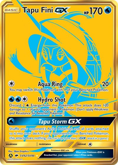 Tapu Fini GX (Hidden Fates: Shiny Vault) Light Play Holofoil