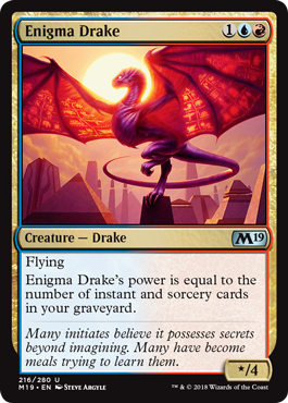 Enigma Drake (Magic 2019 Core Set) Light Play