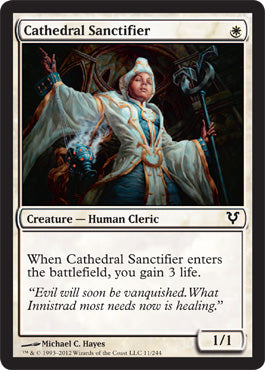 Cathedral Sanctifier (Avacyn Restored) Light Play Foil