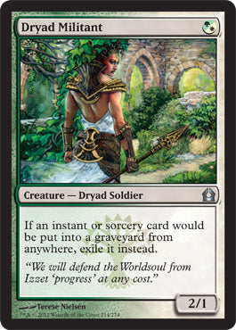 Dryad Militant (Return to Ravnica) Light Play