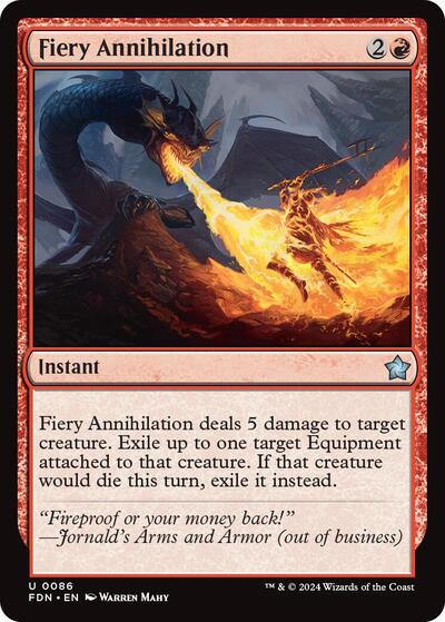 Fiery Annihilation (Foundations) Light Play Foil