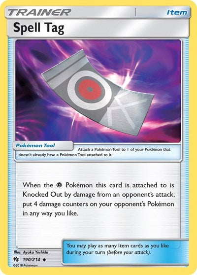 Spell Tag (SM - Lost Thunder) Damaged / Poor Reverse Holofoil