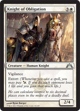 Knight of Obligation (Gatecrash) Light Play