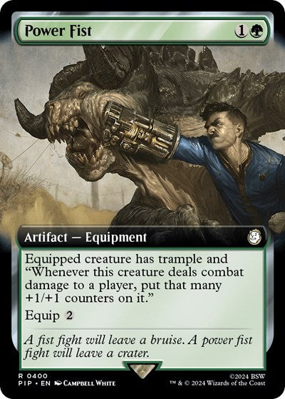 Power Fist (Extended Art) (Universes Beyond: Fallout) Damaged / Poor Foil