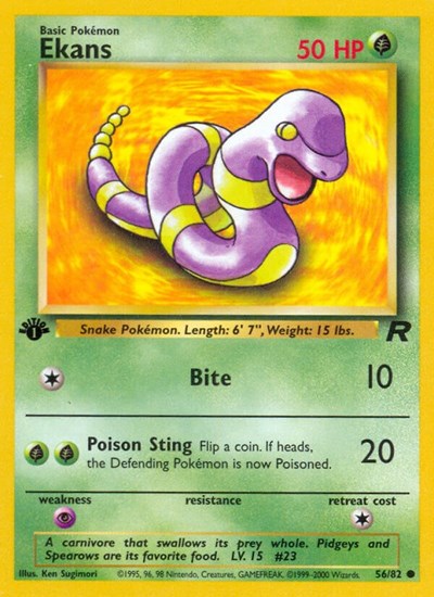 Ekans (Team Rocket) Heavy Play 1st Edition