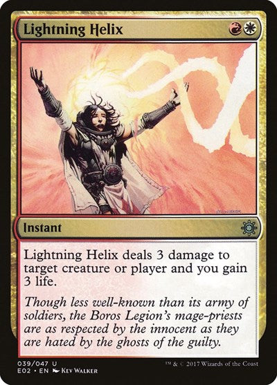Lightning Helix (Explorers of Ixalan) Light Play