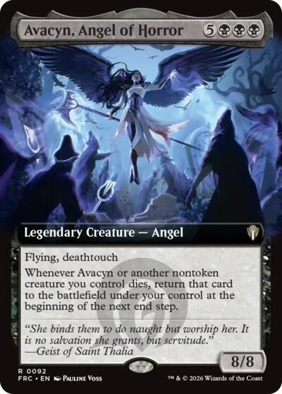 Avacyn, Angel of Horror (Extended Art) (Commander: Reality Fracture) Light Play