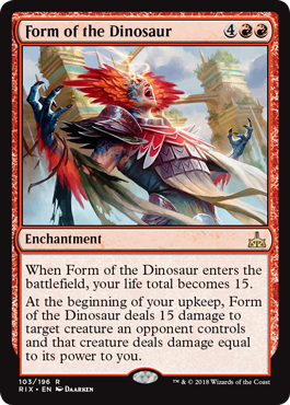 Form of the Dinosaur (Rivals of Ixalan) Light Play