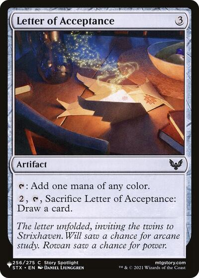 Letter of Acceptance (The List) Light Play