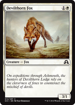 Devilthorn Fox (Shadows Over Innistrad) Light Play