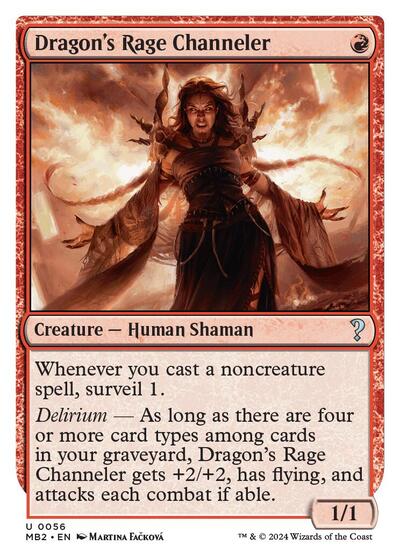 Dragon's Rage Channeler (White Border) (Mystery Booster 2) Light Play