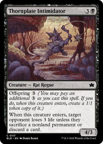Thornplate Intimidator (Bloomburrow) Light Play Foil