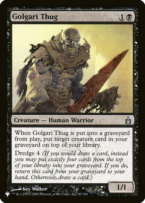 Golgari Thug (The List) Light Play